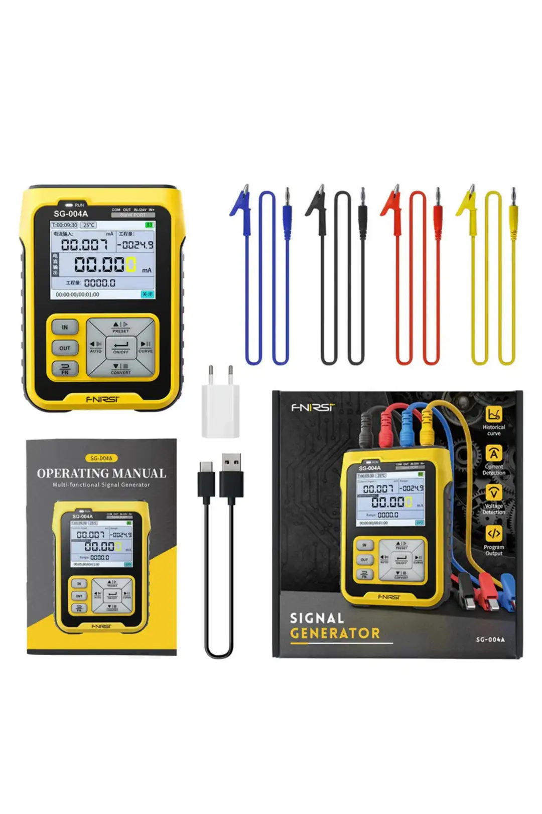 FNIRSI SG-004A 4-20mA Taşınabilir Çok Fonksiyonlu Mini Sinyal Jeneratörü