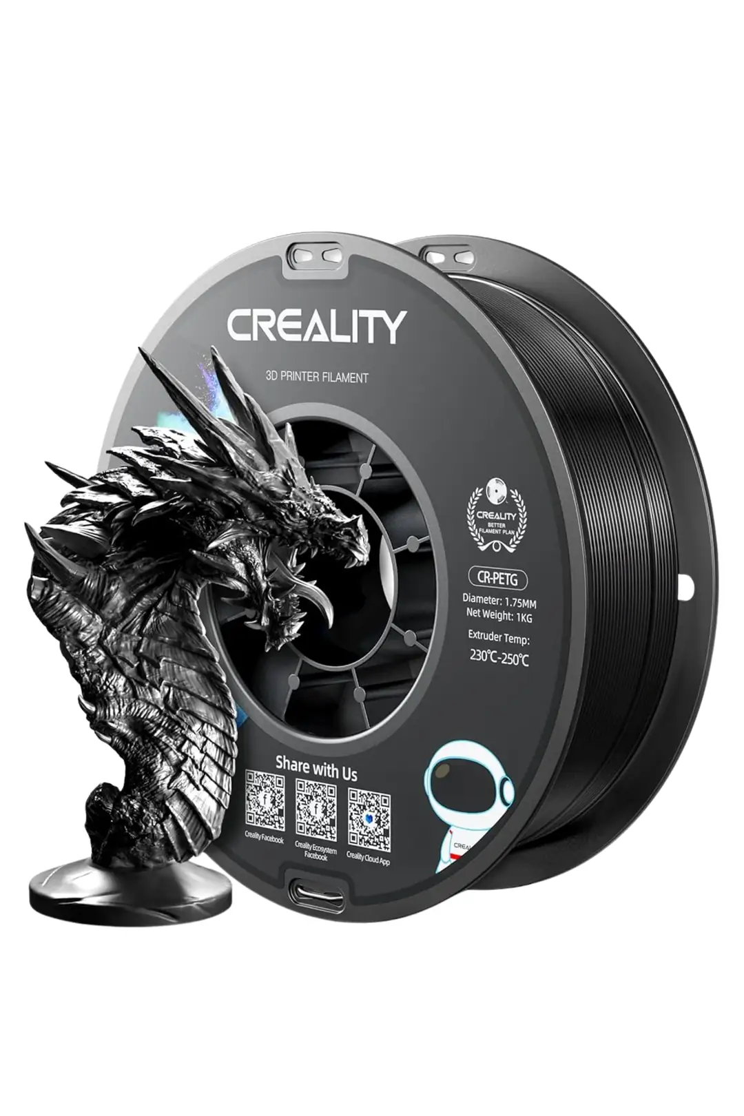 Ürün görseli: Creality CR-PETG Filament - Siyah