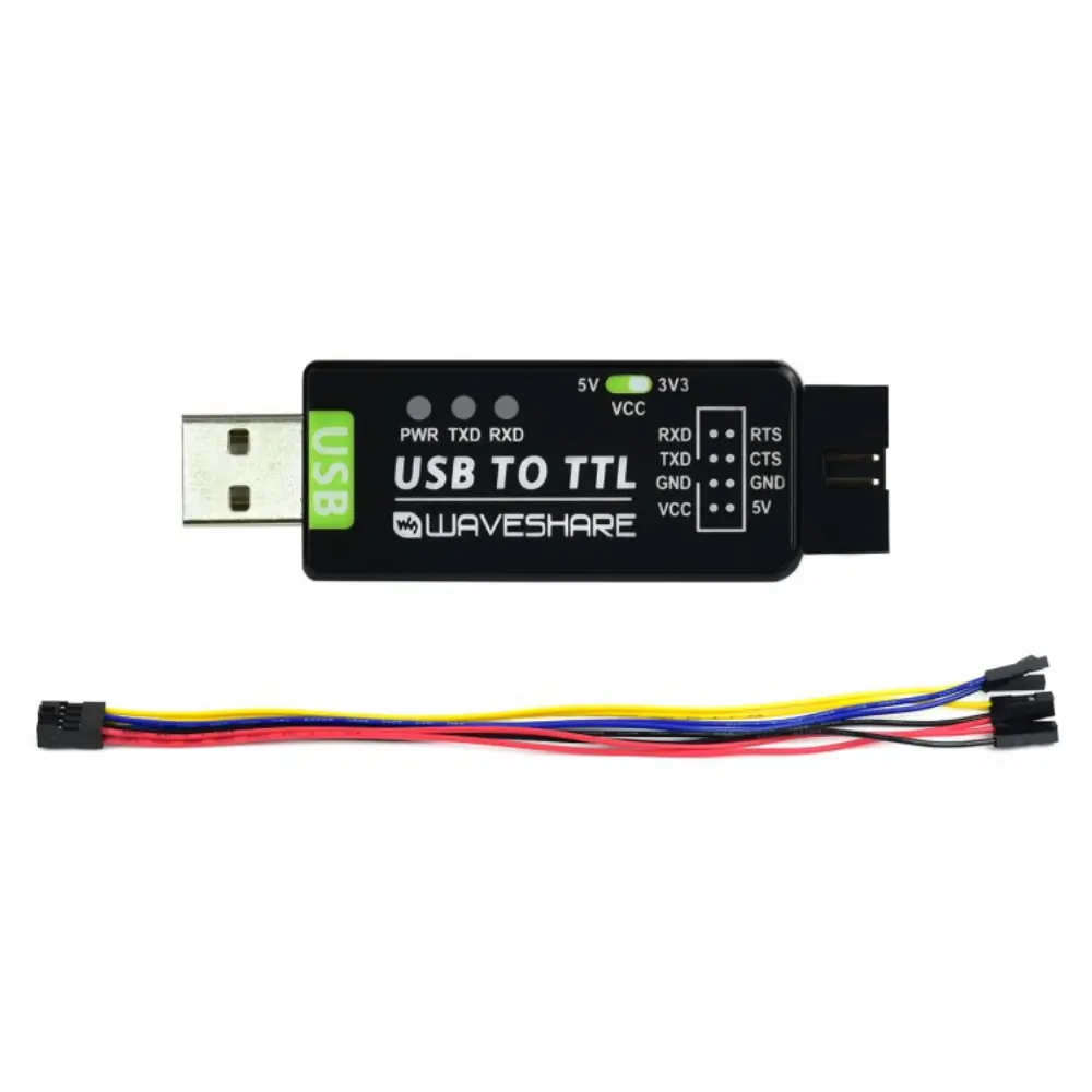 USB TTL Serial UART Dönüştürücü FT232RL – 3.3V/5V Seçilebilir USB-A UART Çevirici Modül