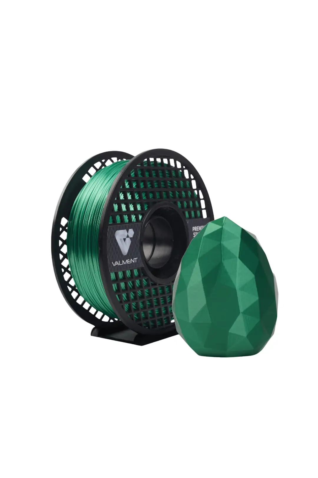 Ürün görseli: Valment Silk PLA Filament 1kg 1.75mm - Yeşil