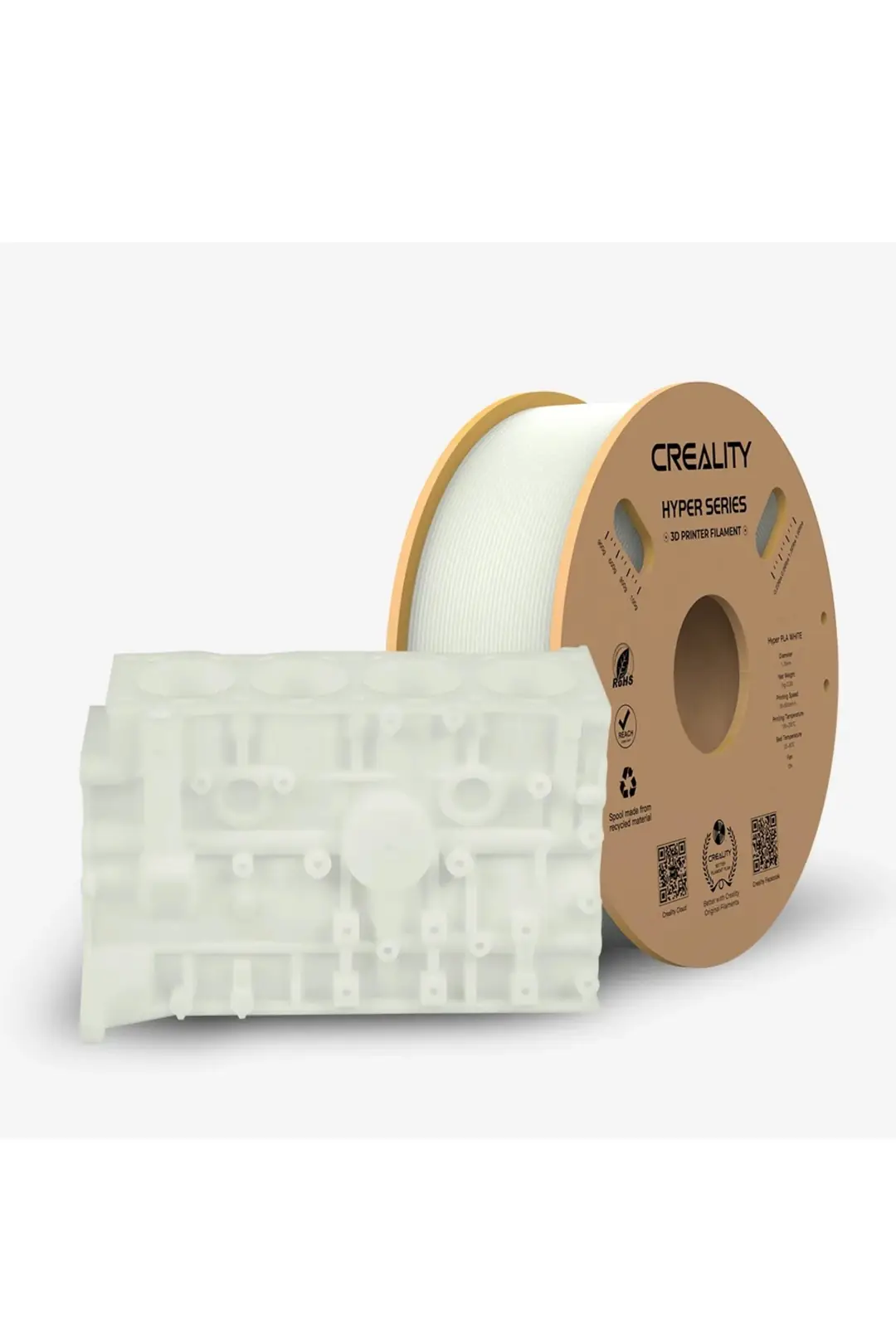 Ürün görseli: Creality Hyper PLA 1.75MM 1kg Filament - Beyaz