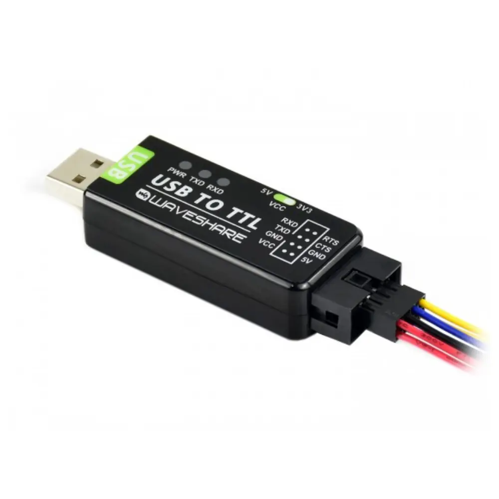 Ürün görseli: USB TTL Serial UART Dönüştürücü FT232RL – 3.3V/5V Seçilebilir USB-A UART Çevirici Modül