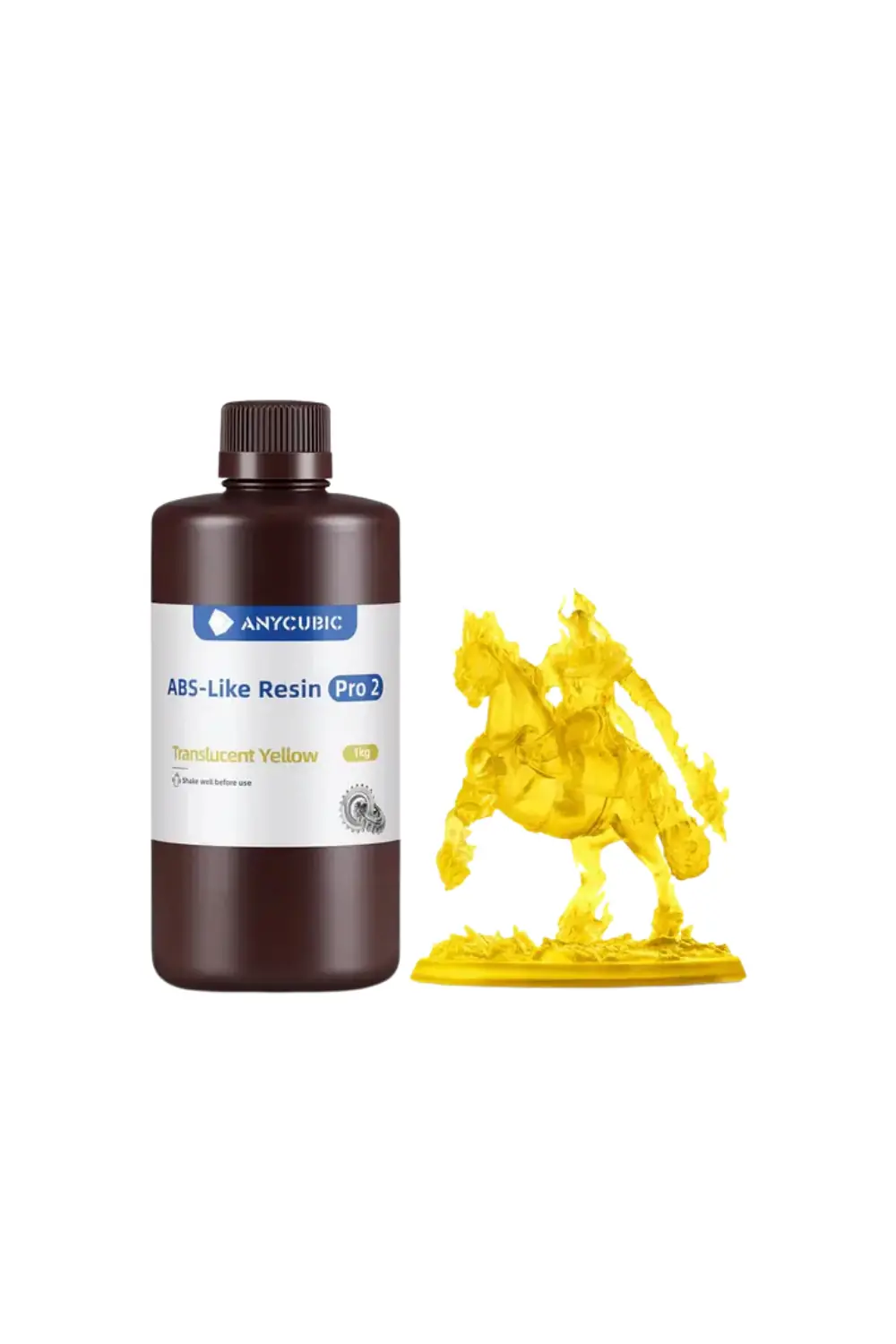 Ürün görseli: Anycubic ABS Like Resin Pro 2 UV Reçine 1 KG  - Transparan Sarı