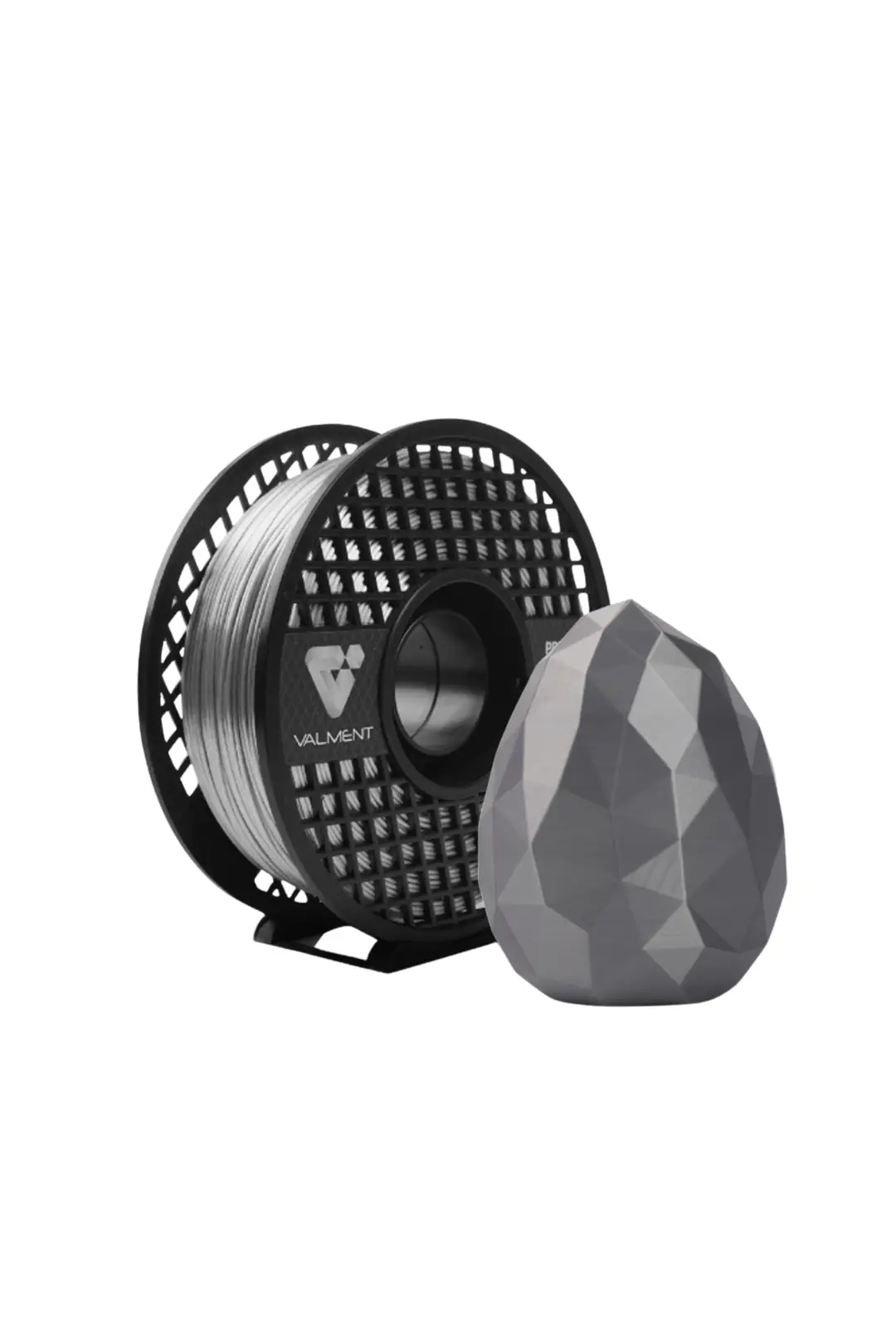 Ürün görseli: Valment Silk PLA Filament 1kg 1.75mm - Gümüş Gri