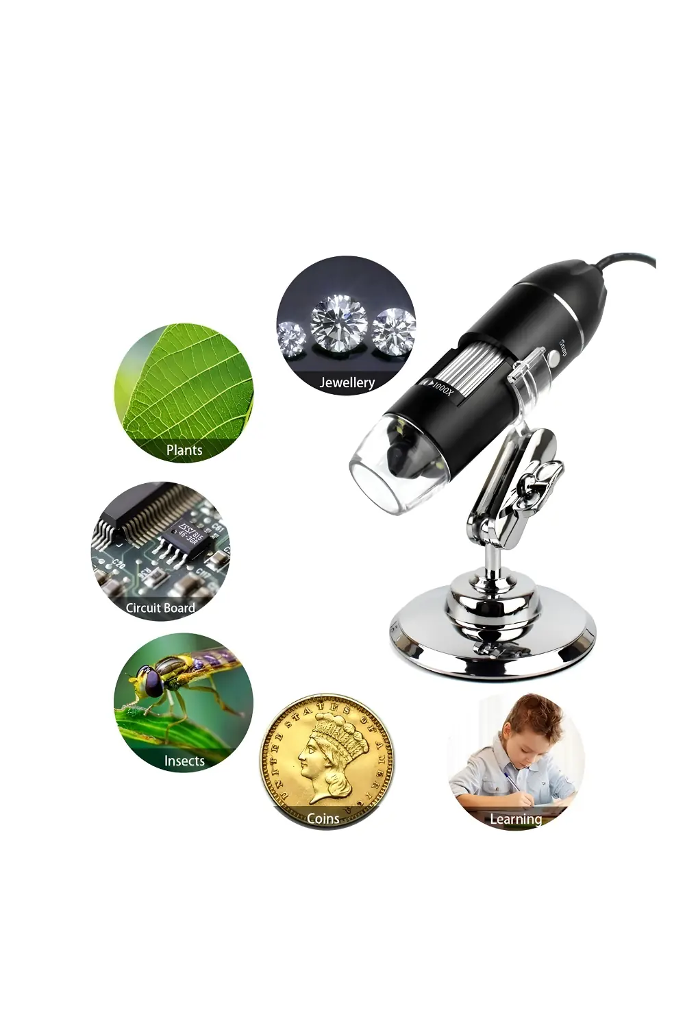1000X USB Dijital Taşınabilir Mikroskop