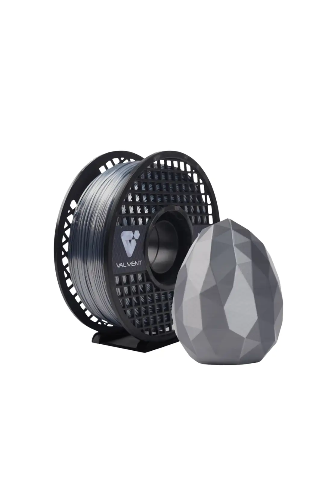Ürün görseli: Valment Silk PLA Filament 1kg 1.75mm - Koyu Gümüş